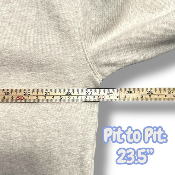 PACT Sandshell Heather Sunset Graphic Slouchy Sweatshirt Organic Cotton Size L - Picture 5 of 7